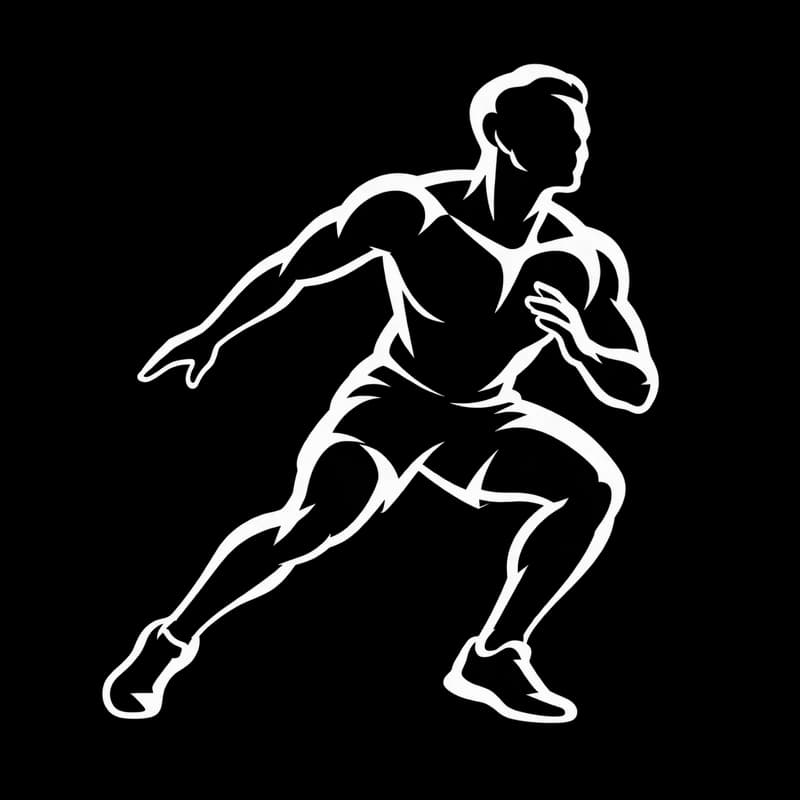 Ilustración de un atleta en movimiento